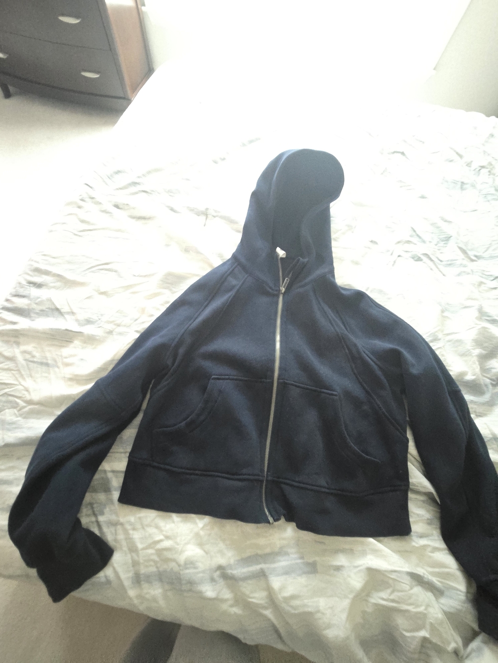 LULULEMON SCUBA OVERSIZED FULL ZIP HOODIE TRUE NAVY EXCELLENT CONDITION SZ XS/SM